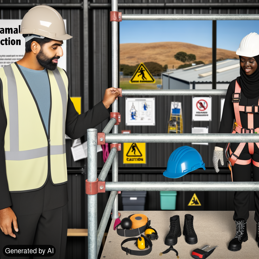 generate an image related to safety and fall protection in the workplace - Generated by AI